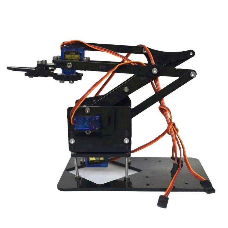 DIY Acrylic Robotic Arm Robot Claw Kit 4 DOF Axis Toys Mechanical Grab ...